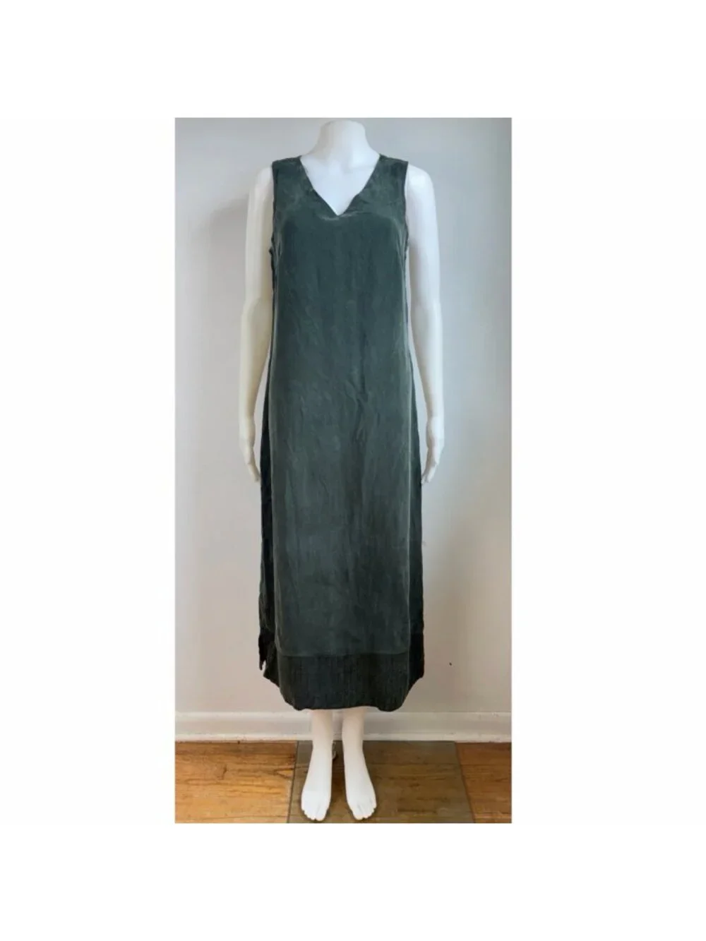 Vintage Green Dress & Top Set Size Small 90s Bember Rayon Co Ord Oufit Set Maxi